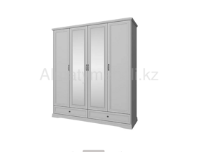 Валенсия шкаф 4D2S  Z (серый) Анрекс