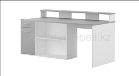 Геймер стол письменный BIU1D1S (белый/стальной серый) БРВ Брест